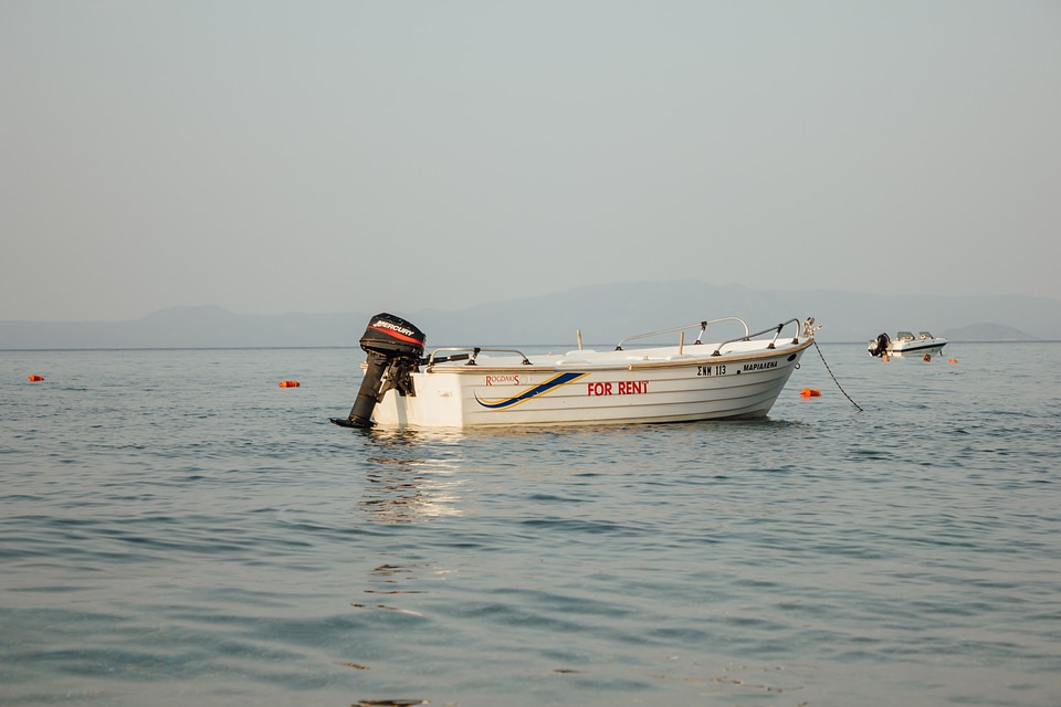 Motorboat engine boat
