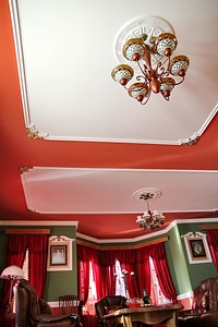 Chandelier ceiling sofa photo