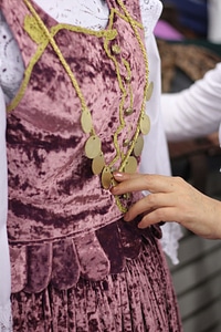 Necklace gold folk