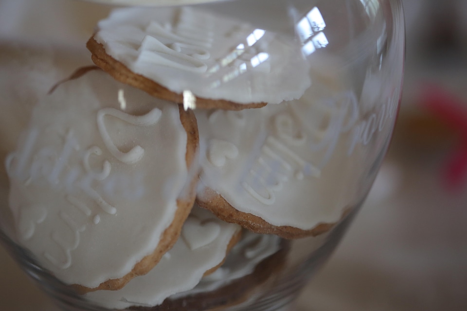 Bowl cookies cream