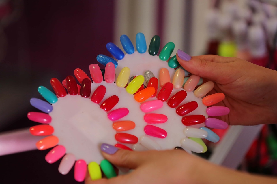 Beautician colorful cosmetics