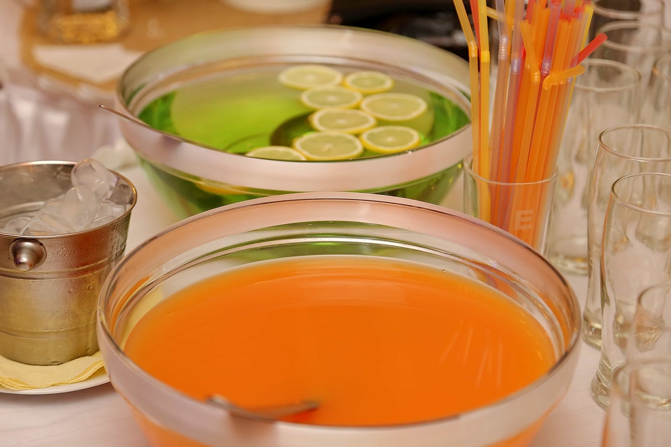 Cocktails dining area drinking straw
