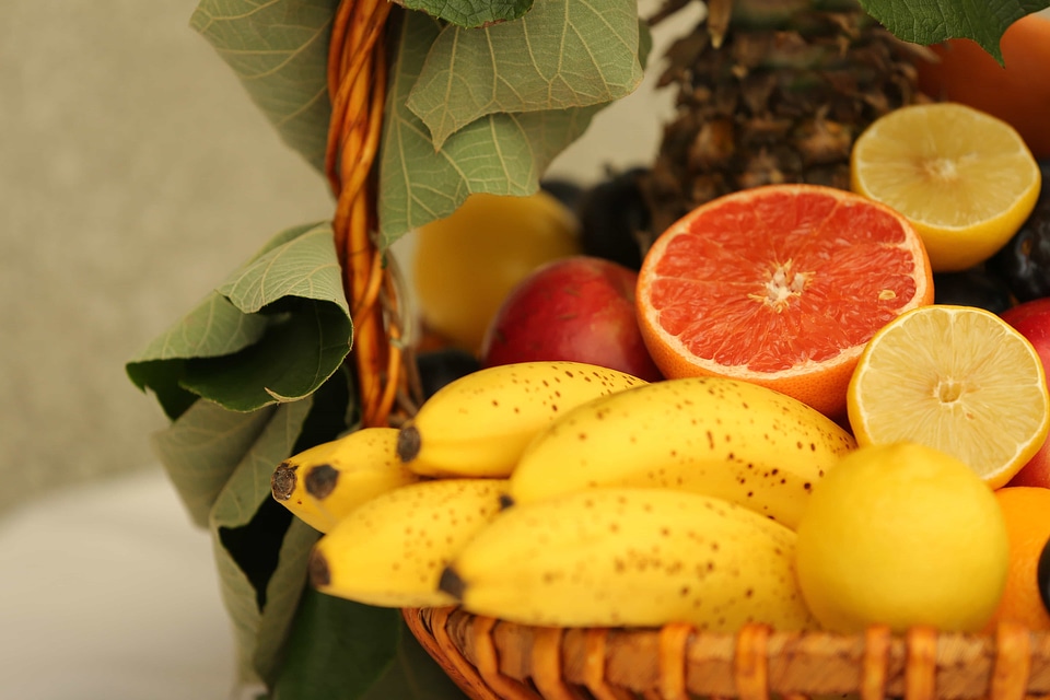 Banana lemon orange peel