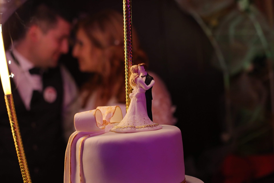 Bride groom wedding cake