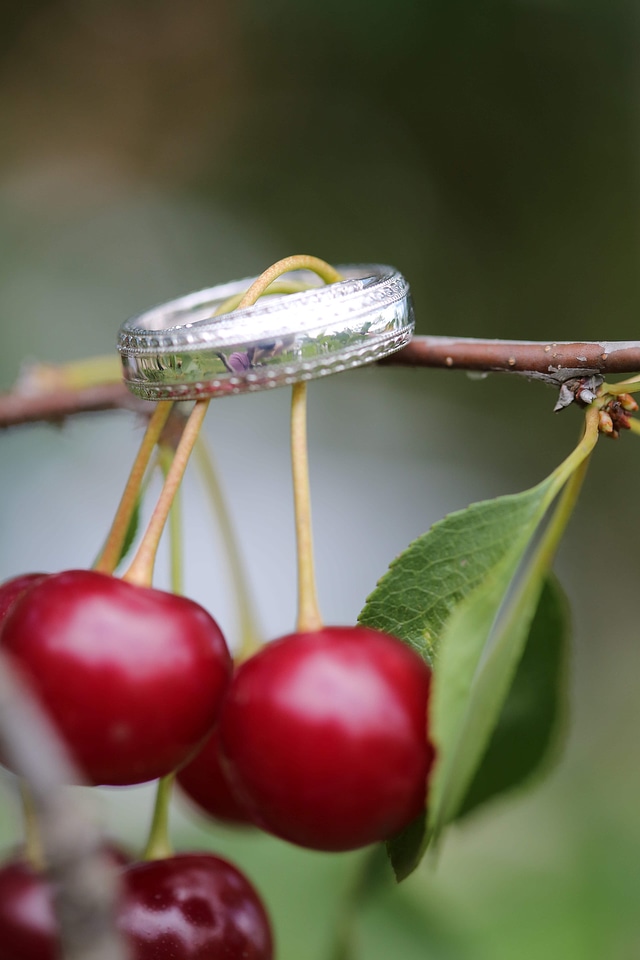 Wedding wedding ring cherry