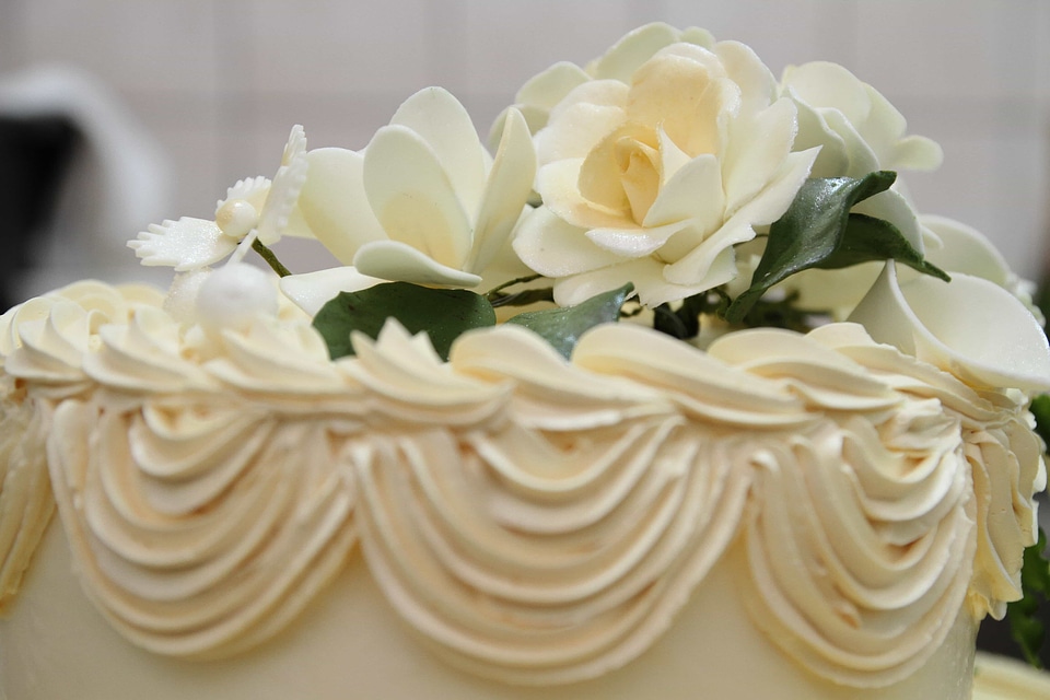 Dessert wedding cake white