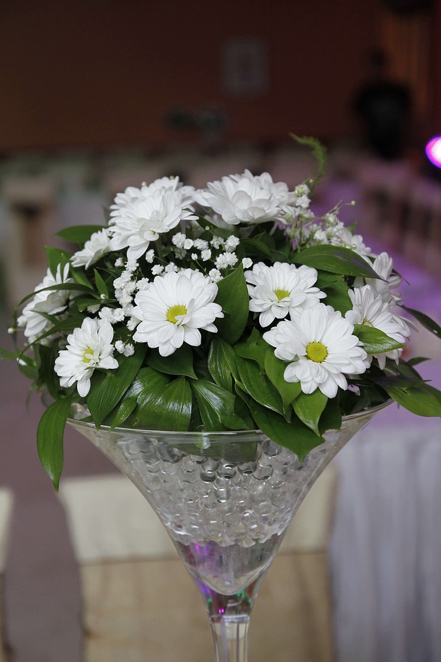 Bouquet decoration glass