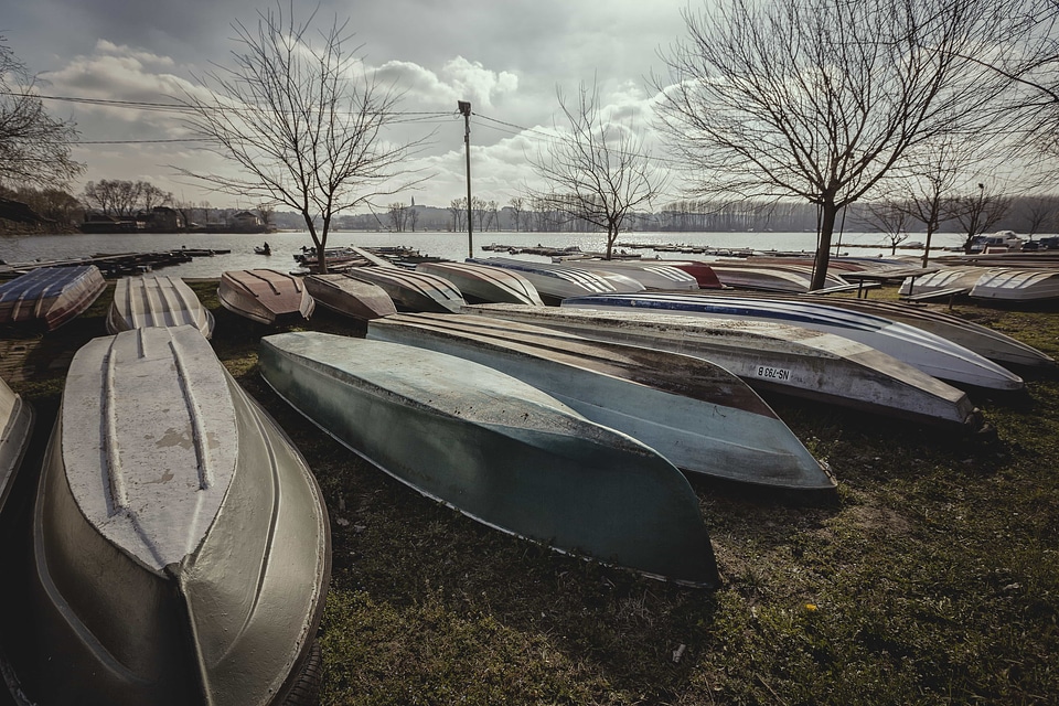 Boats coastline lakeside