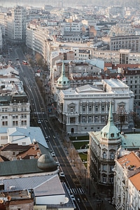 Aerial capital city Serbia photo