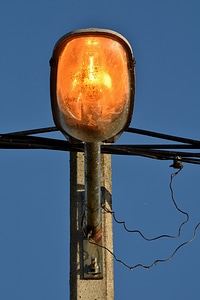 Electricity light bulb pole photo