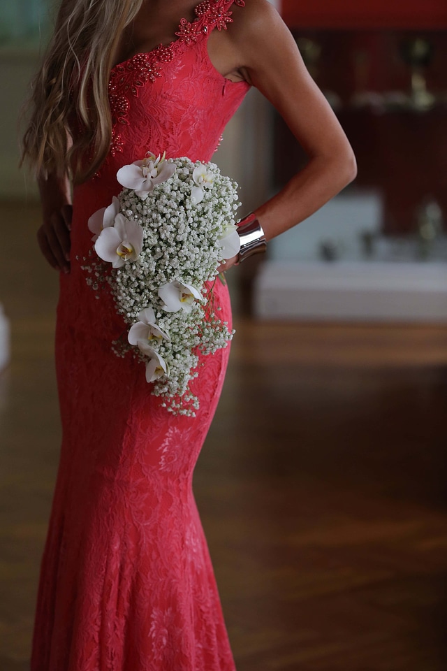 Beautiful blonde hair bouquet