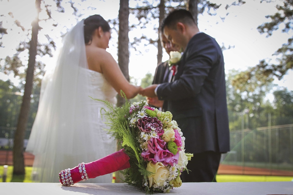 Bride ceremony groom photo