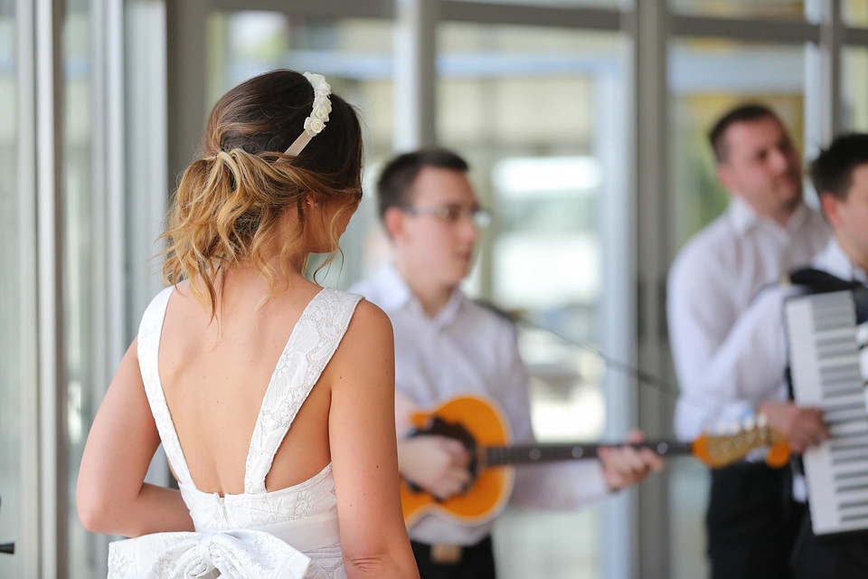Blonde Hair bride celebration