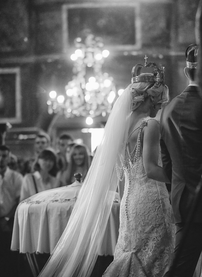 Black And White ceremony church