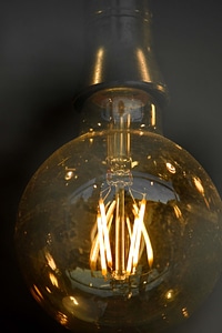 Transparent voltage light bulb photo