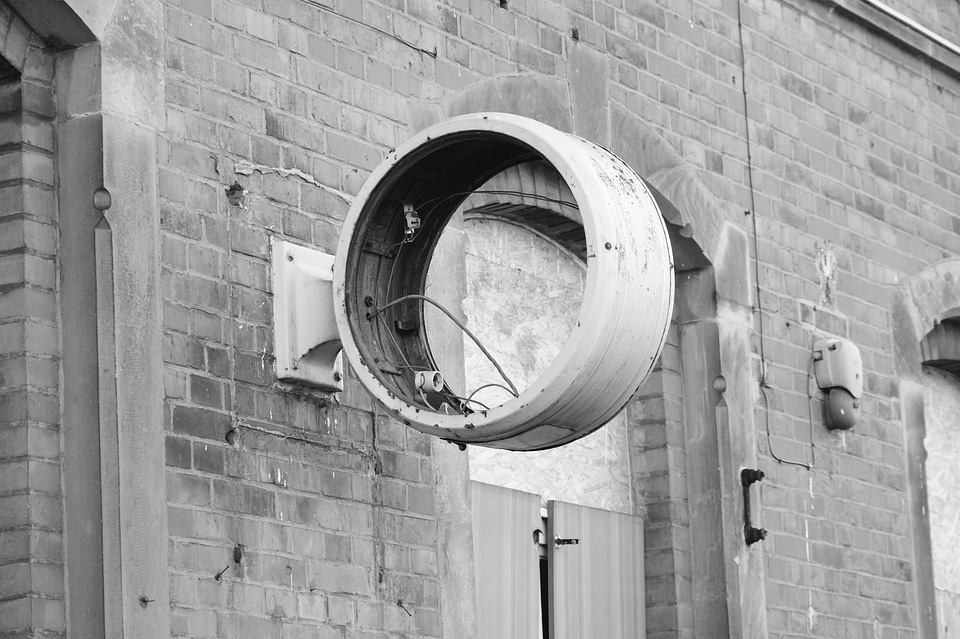 Relics railway station black and white