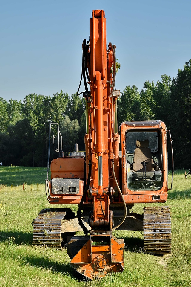 Bulldozer excavation excavator