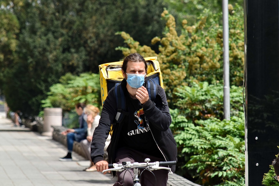 Bicycle businessman coronavirus