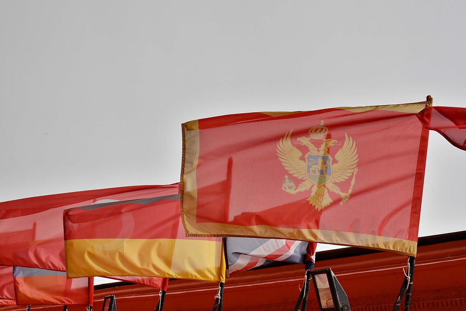 Flag Montenegro country