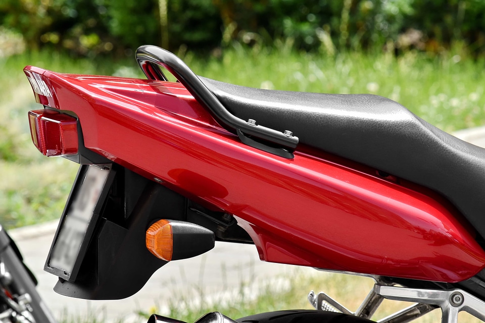 Metallic modern motorbike