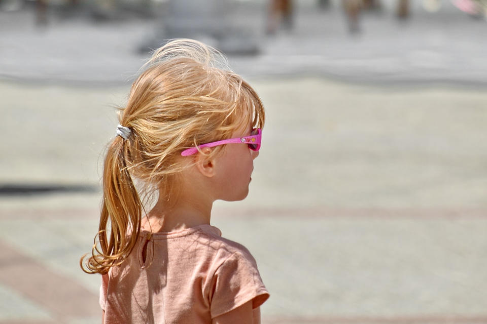 Blonde Hair child eyeglasses