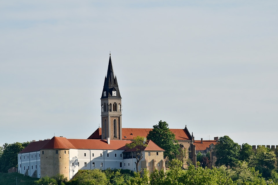 Castle church tower Croatia photo