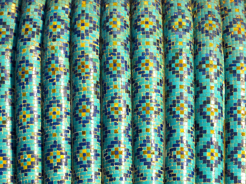 Turquoise majolica ceramic