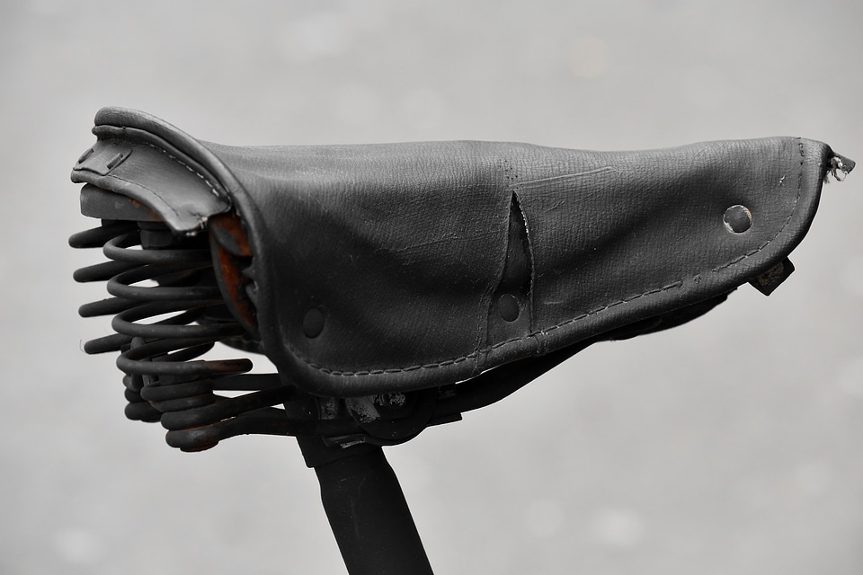 Bicycle old leather