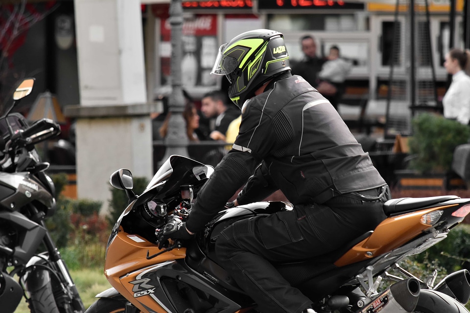 Biker motorcyclist street