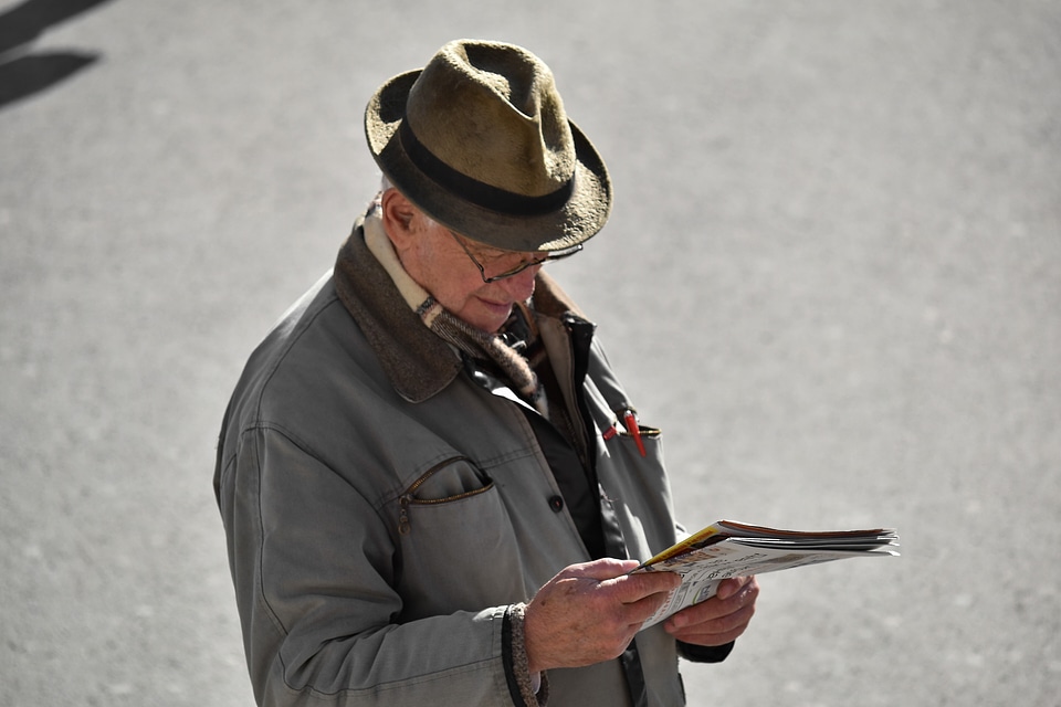 Eyeglasses grandfather hat
