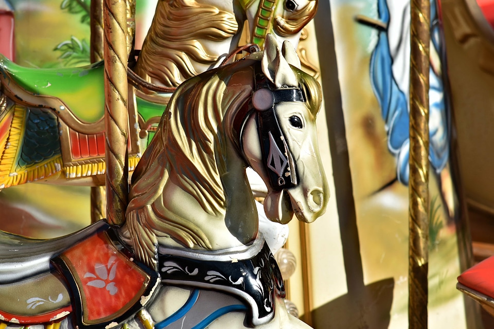 Horse carnival sculpture