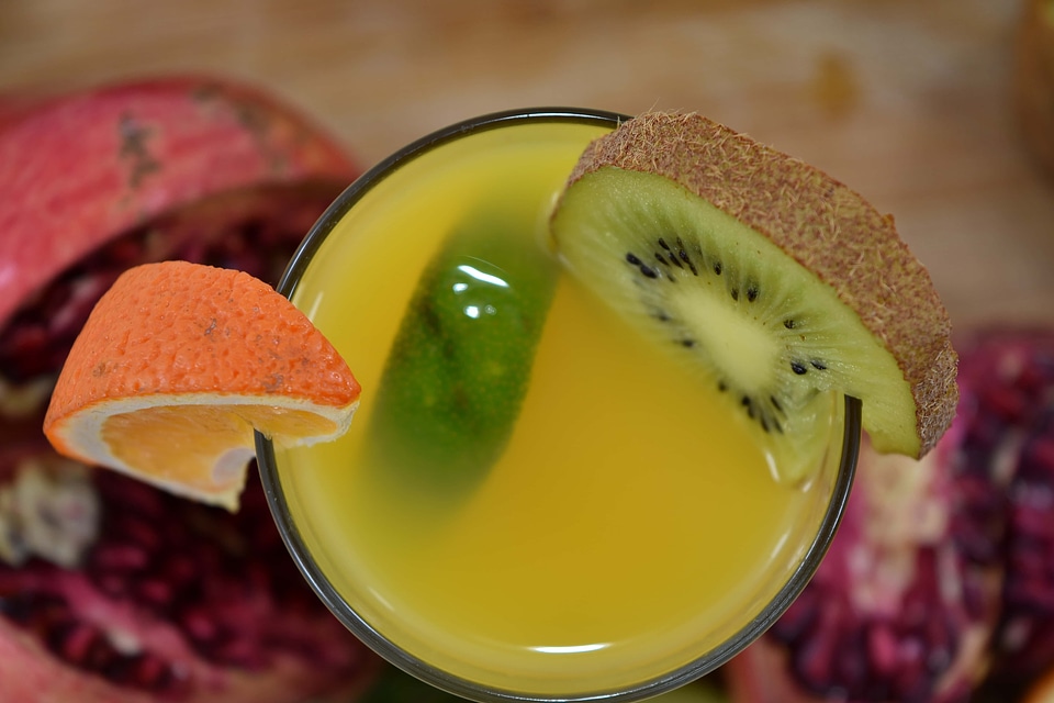 Drink fresh fruit cocktail