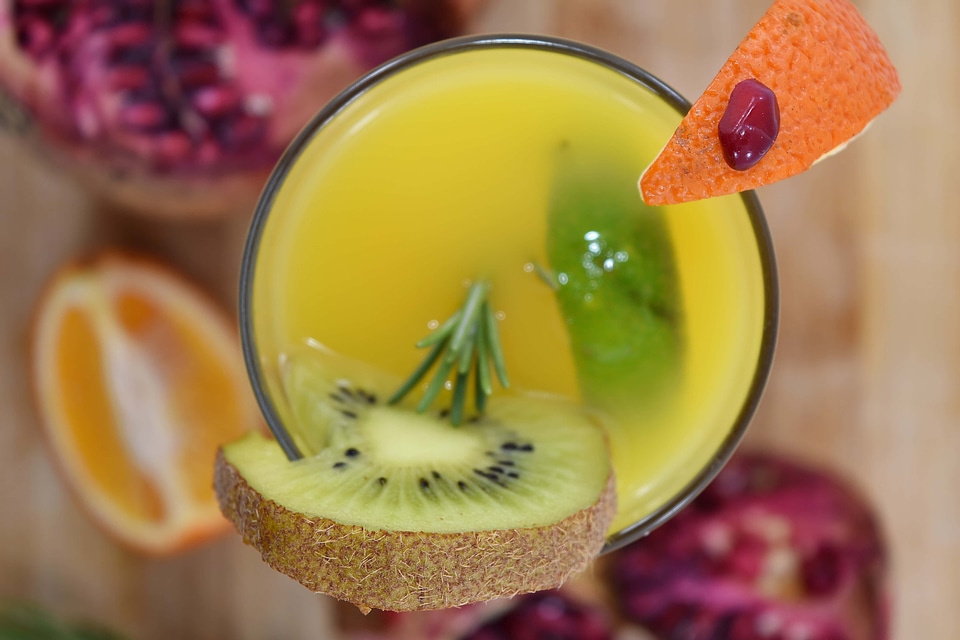 Antioxidant beverage close-up