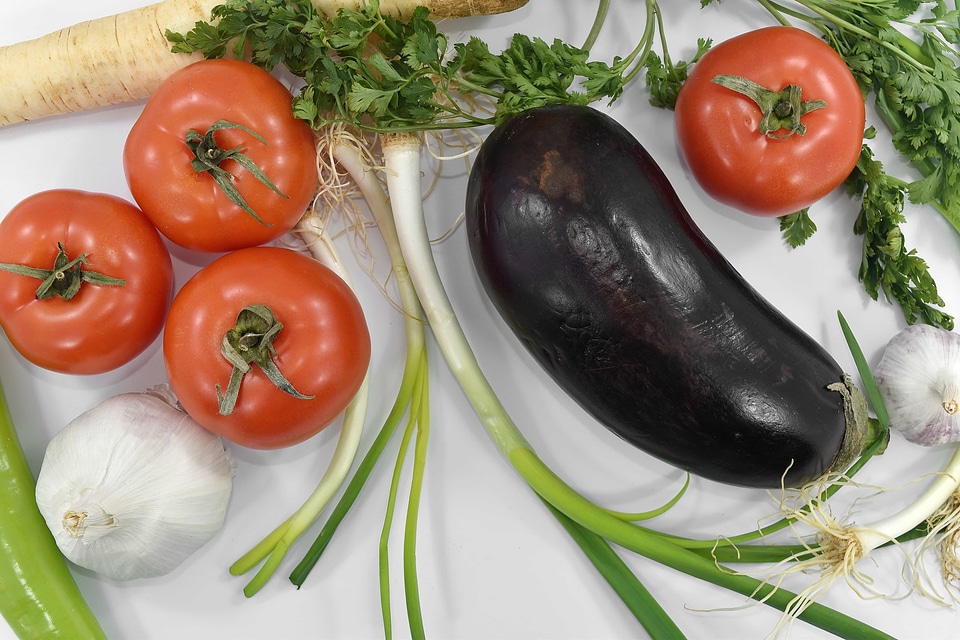 Eggplant garlic organic