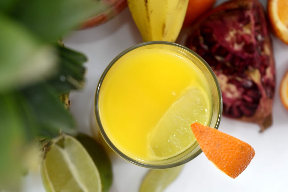 Banana beverage fruit cocktail