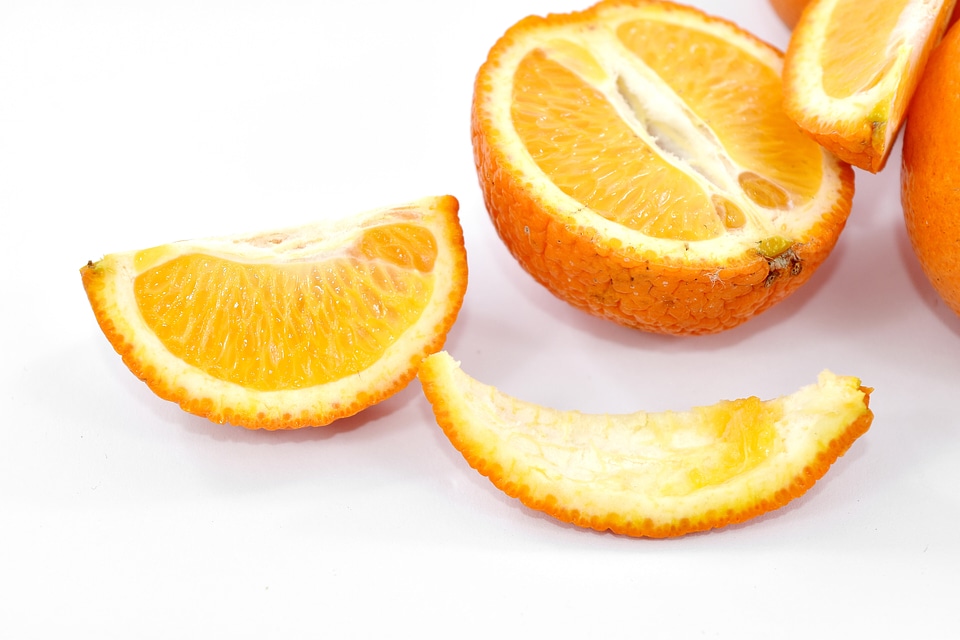 Half mandarin orange peel