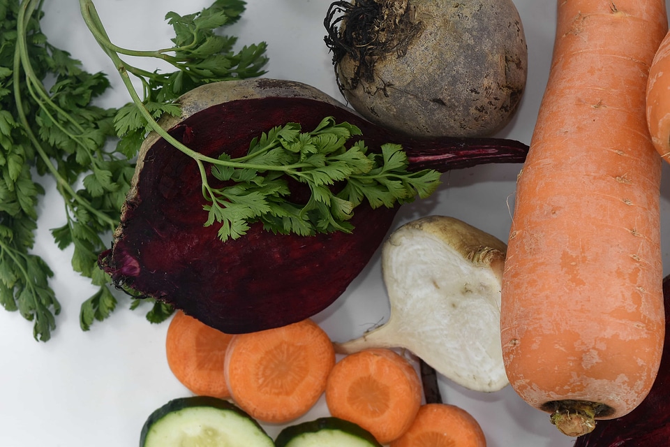 Beetroot carrot half
