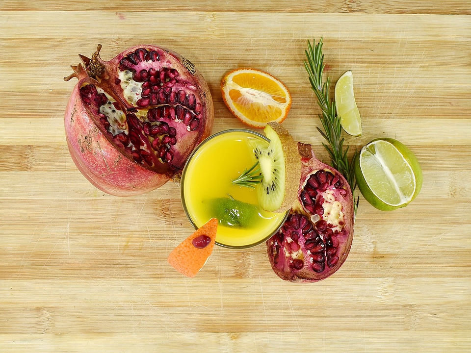 Delicious fresh fruit juice