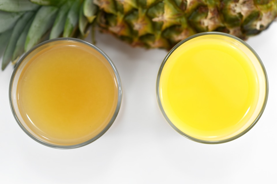 Fruit Juice glass pineapple