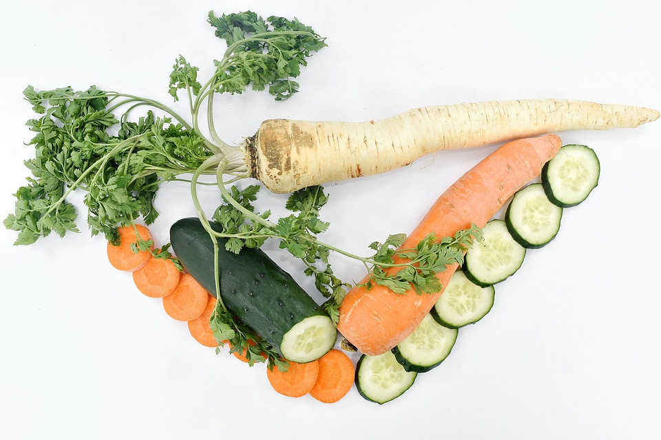 Carrot cooking cucumber