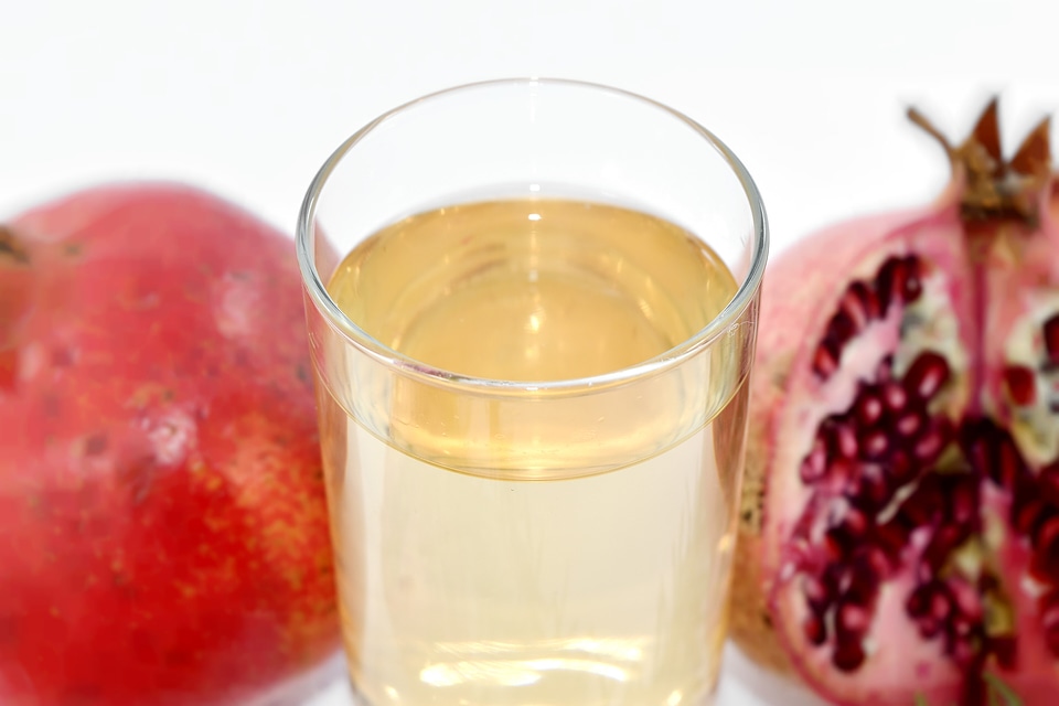 Fruit Juice pomegranate glass