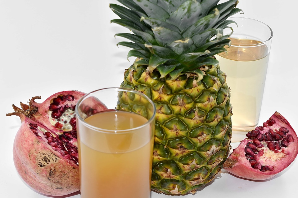 Fruit Cocktail pomegranate syrup