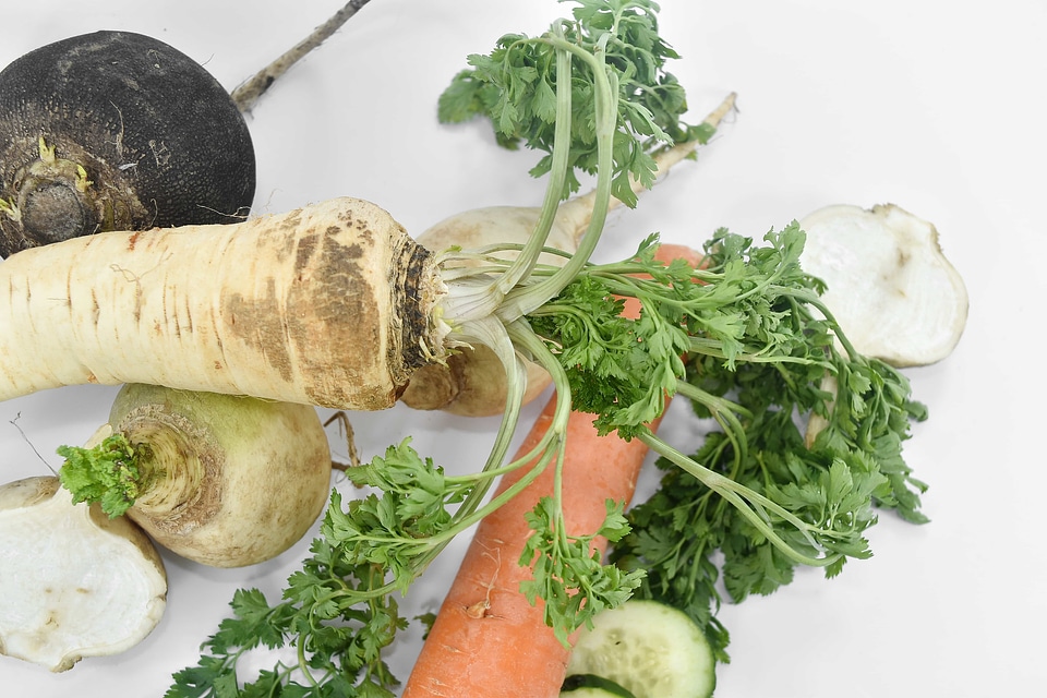 Antioxidant carrot parsley