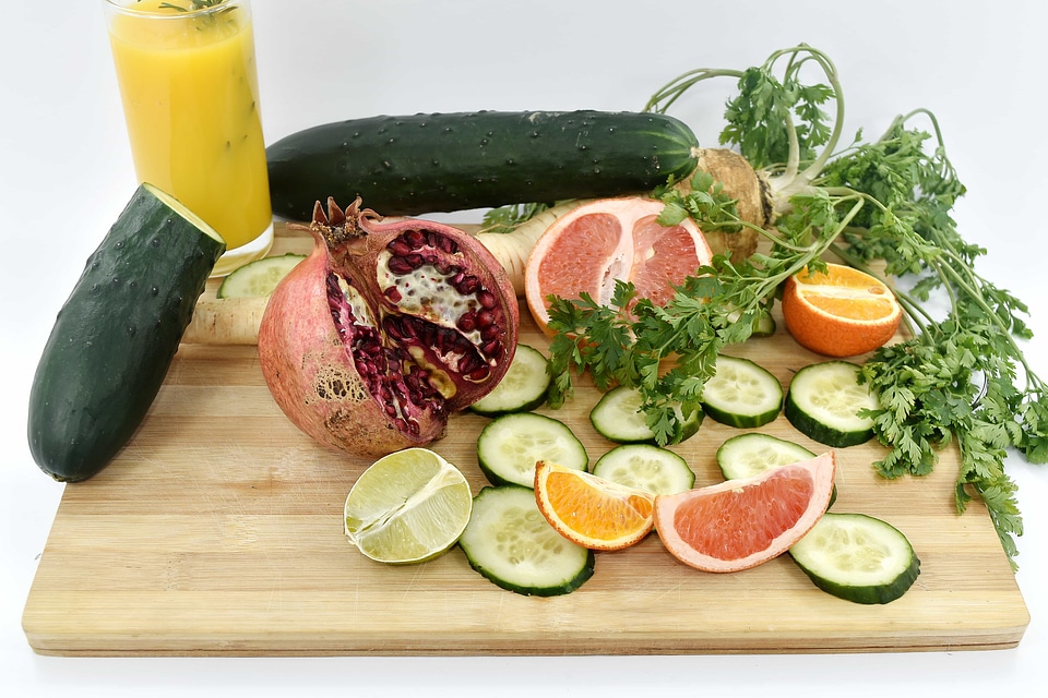 Cucumber fruit juice mandarin