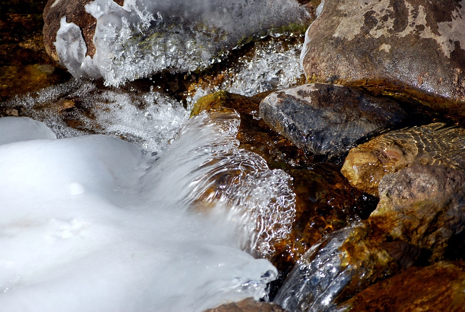 Stream cold freezing freeze