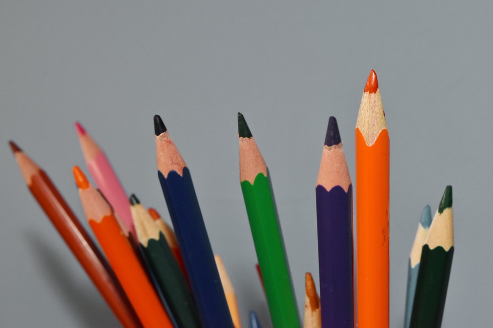 Colors crayons drawing