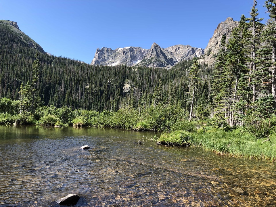 River Basin riverbank mountains