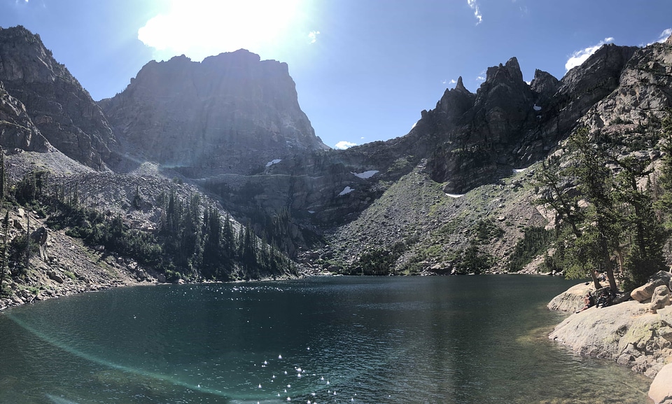 Basin blue sky lake