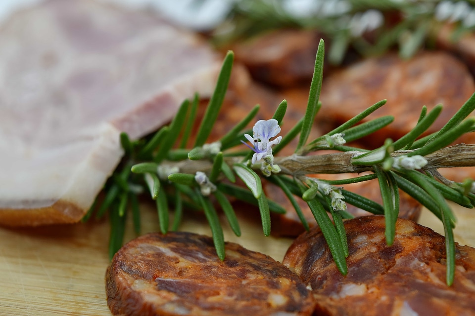 Lamb meat rosemary
