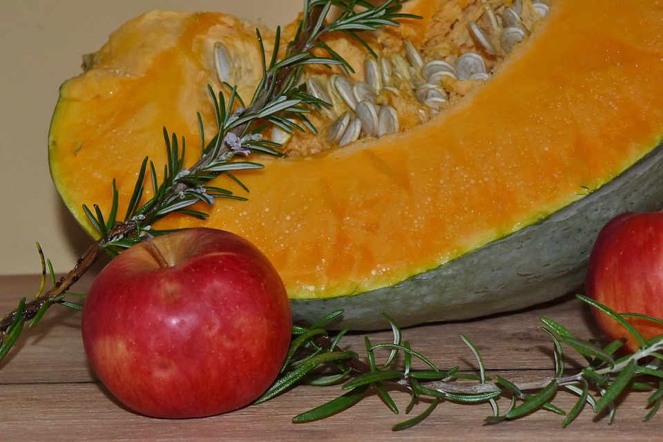 Apples branchlet pumpkin